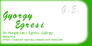 gyorgy egresi business card